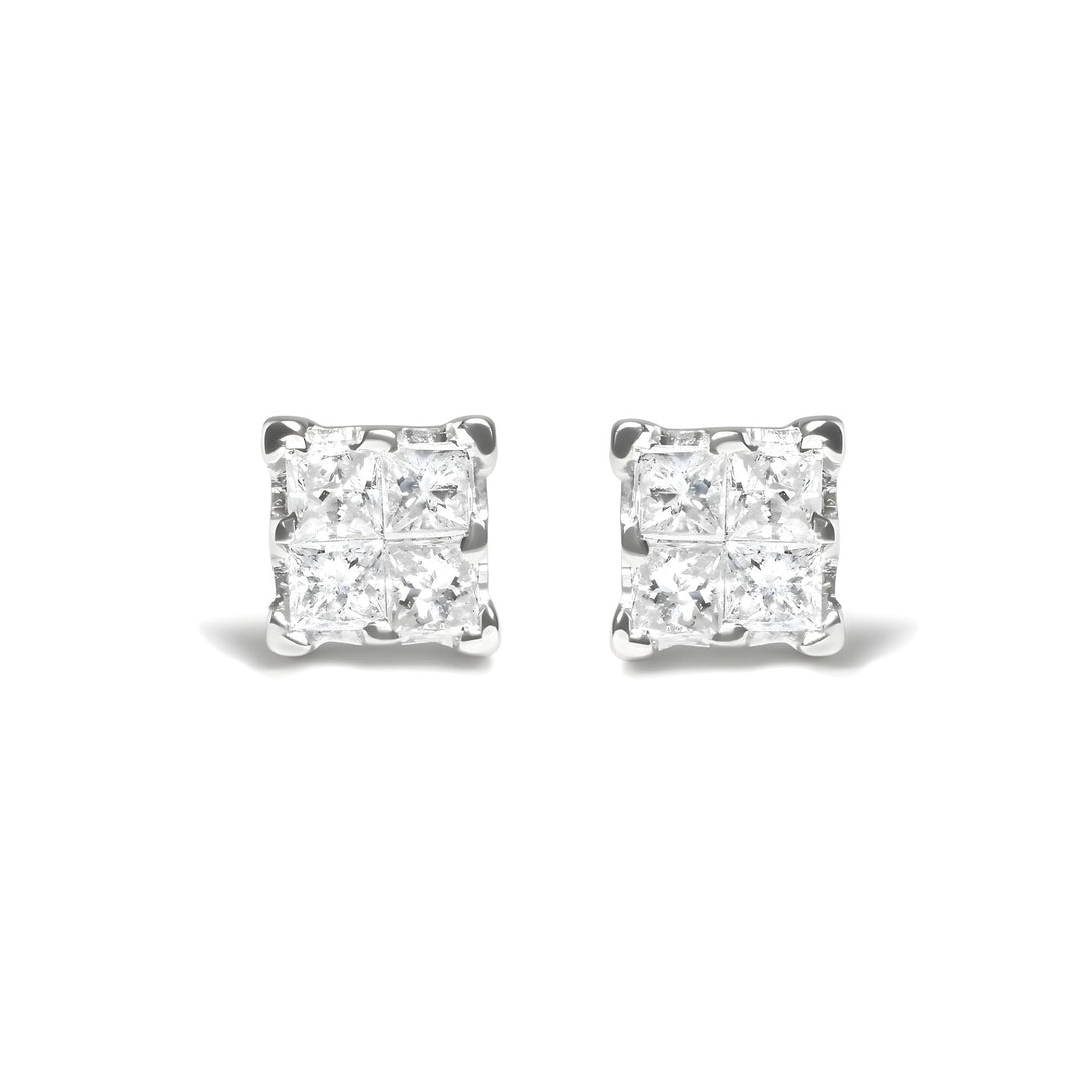 Princess Diamond Stud Earrings