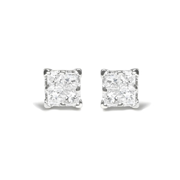 Princess Diamond Stud Earrings