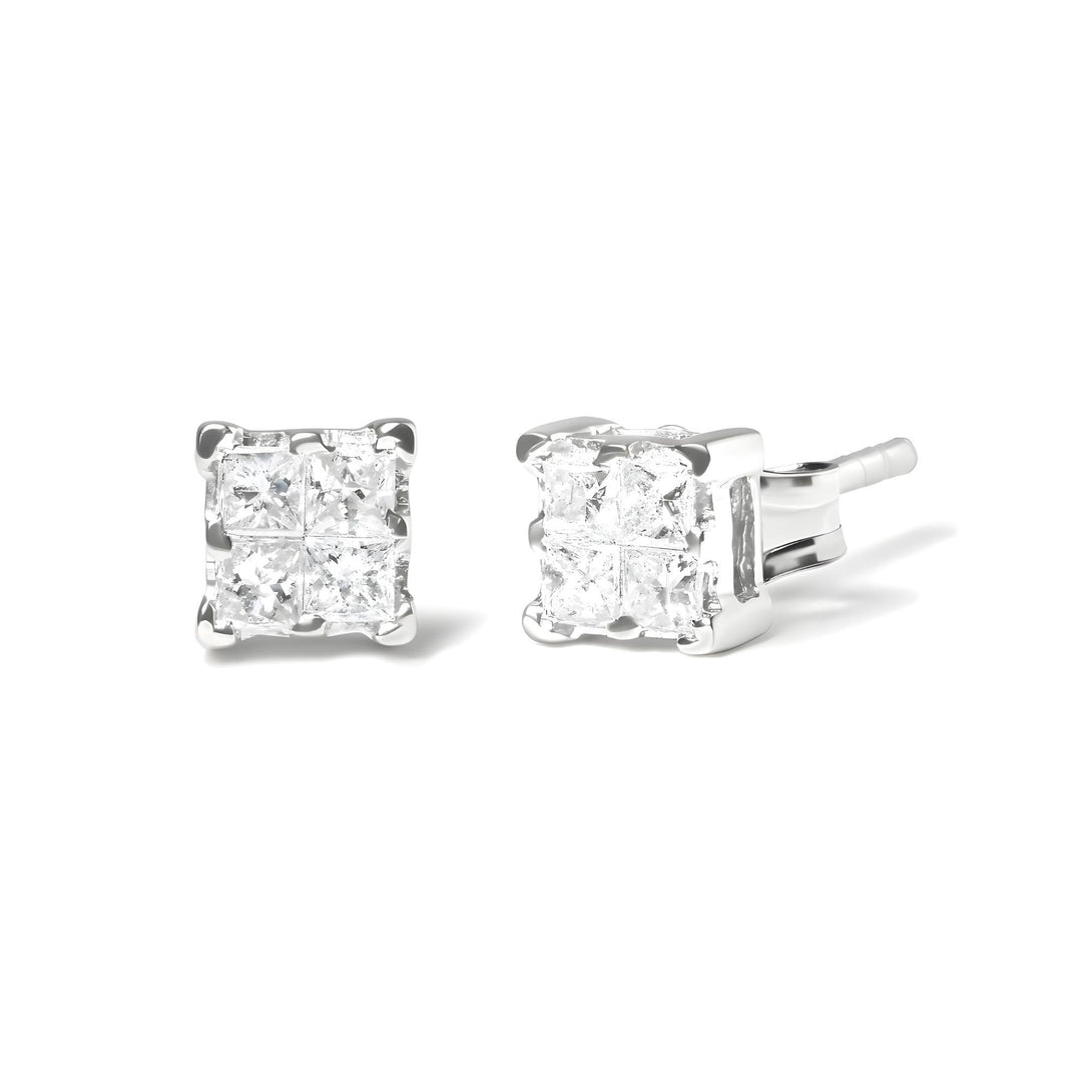 Princess Diamond Stud Earrings
