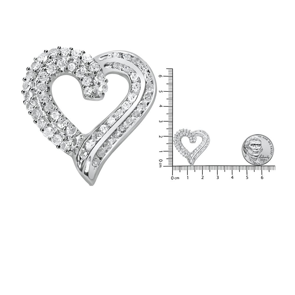 Radiant Ribbon Heart Pendant