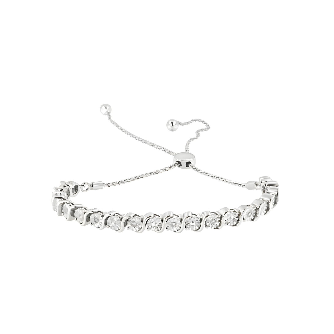 Radiant Wave Diamond Bolo Bracelet