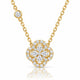 Radiant Clover Zirconia Necklace - Gold-Plated 925 Sterling Silver