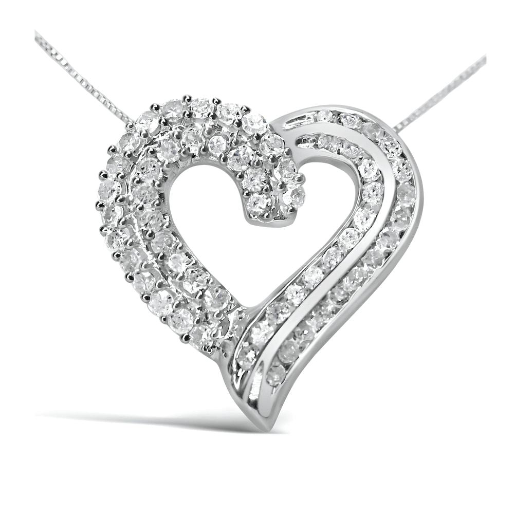 Radiant Ribbon Heart Pendant