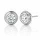 Pair of diamond stud earrings on a white background