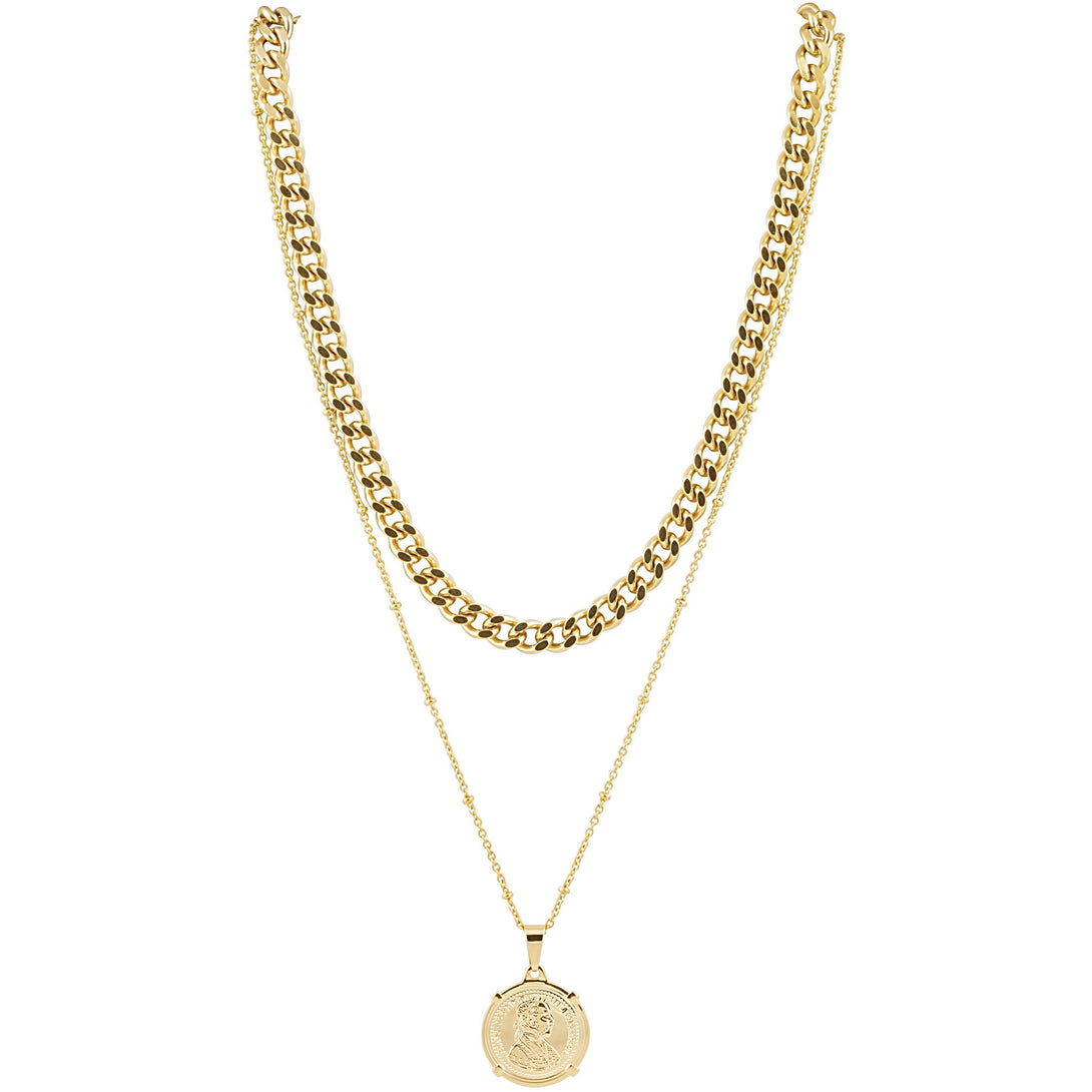 Roma Link Coin Necklace