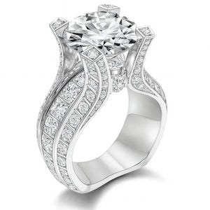 Rosette Spark – Oval Zircon Rose Gold Engagement Ring - Jewellar