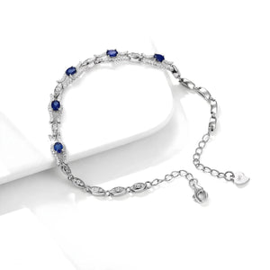 Saphira Line – 925 Silver Sapphire Bracelet - Jewellar