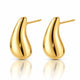 Sculpted Teardrop Stud Earrings - 18K Gold-Plated 925 Sterling Silver