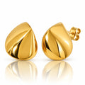 Sculptural Convex Earrings - 18K Gold PVD Plated