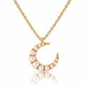 Selene Shell Pearl Crescent Necklace - 18K Gold Plated
