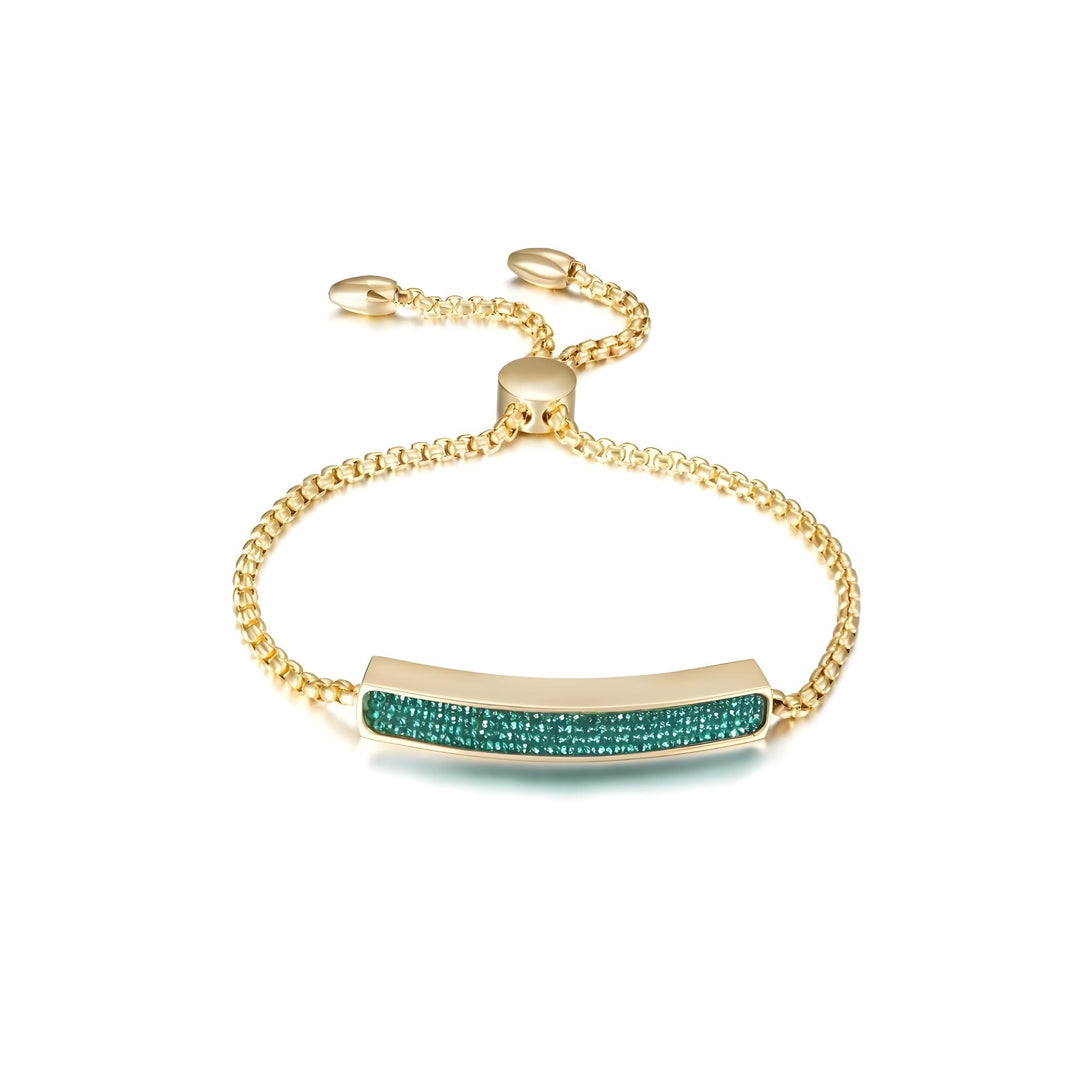 Shiny Linear Friendship Bar Bracelet