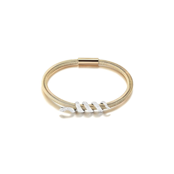 Snake Coiled Bangle Bracelet