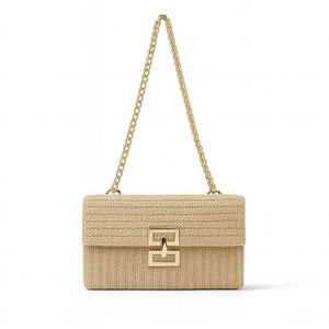 Soléa – Straw Chain Flap Bag - Jewellar