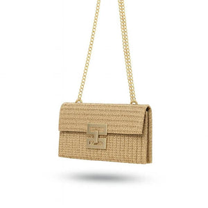 Soléa – Straw Chain Flap Bag - Jewellar