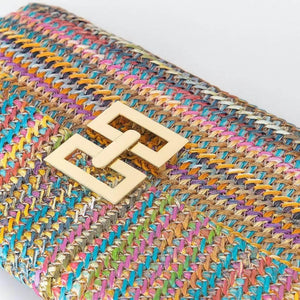 Soléa – Straw Chain Flap Bag - Jewellar