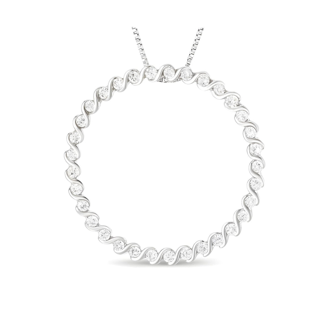 Spiral Radiance Diamond Pendant