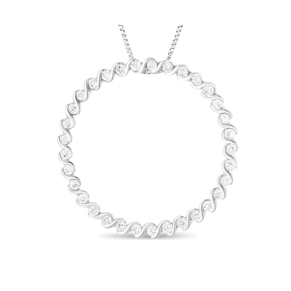 Spiral Radiance Diamond Pendant
