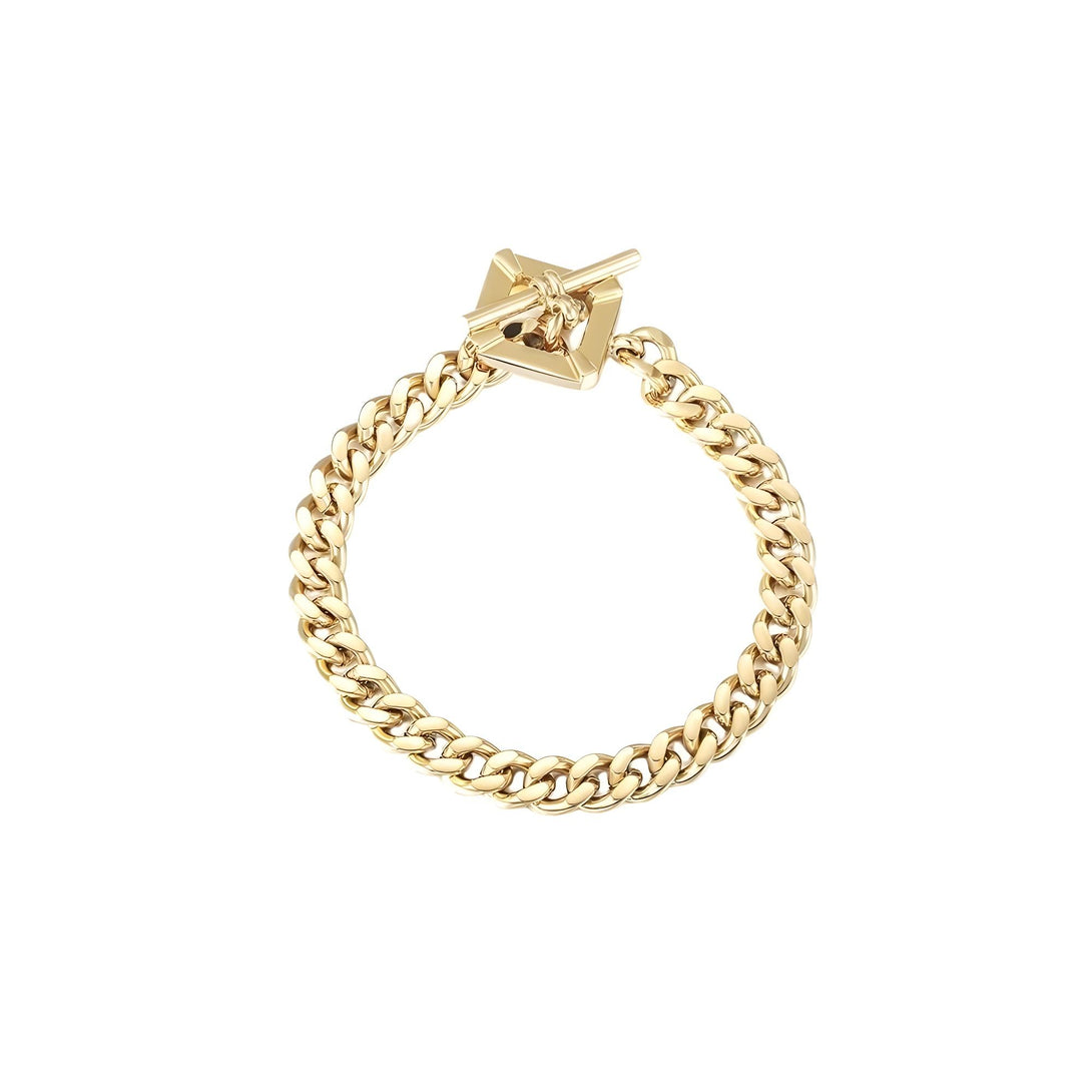 Square Toggle Clasp Chain Bracelet