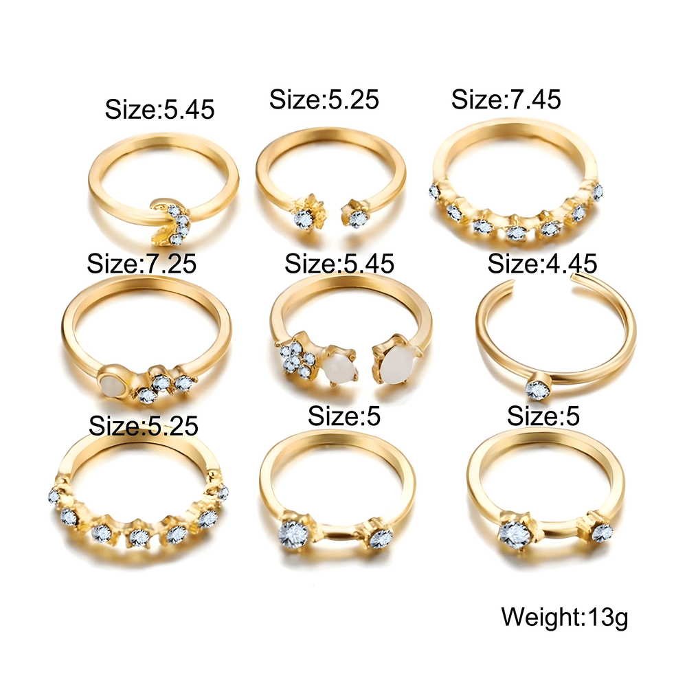 Stellar Aura Ring Set