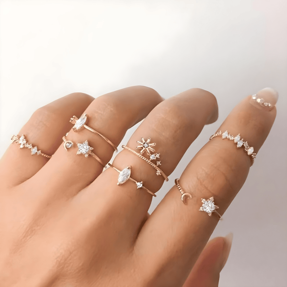 Stellar Aura Ring Set