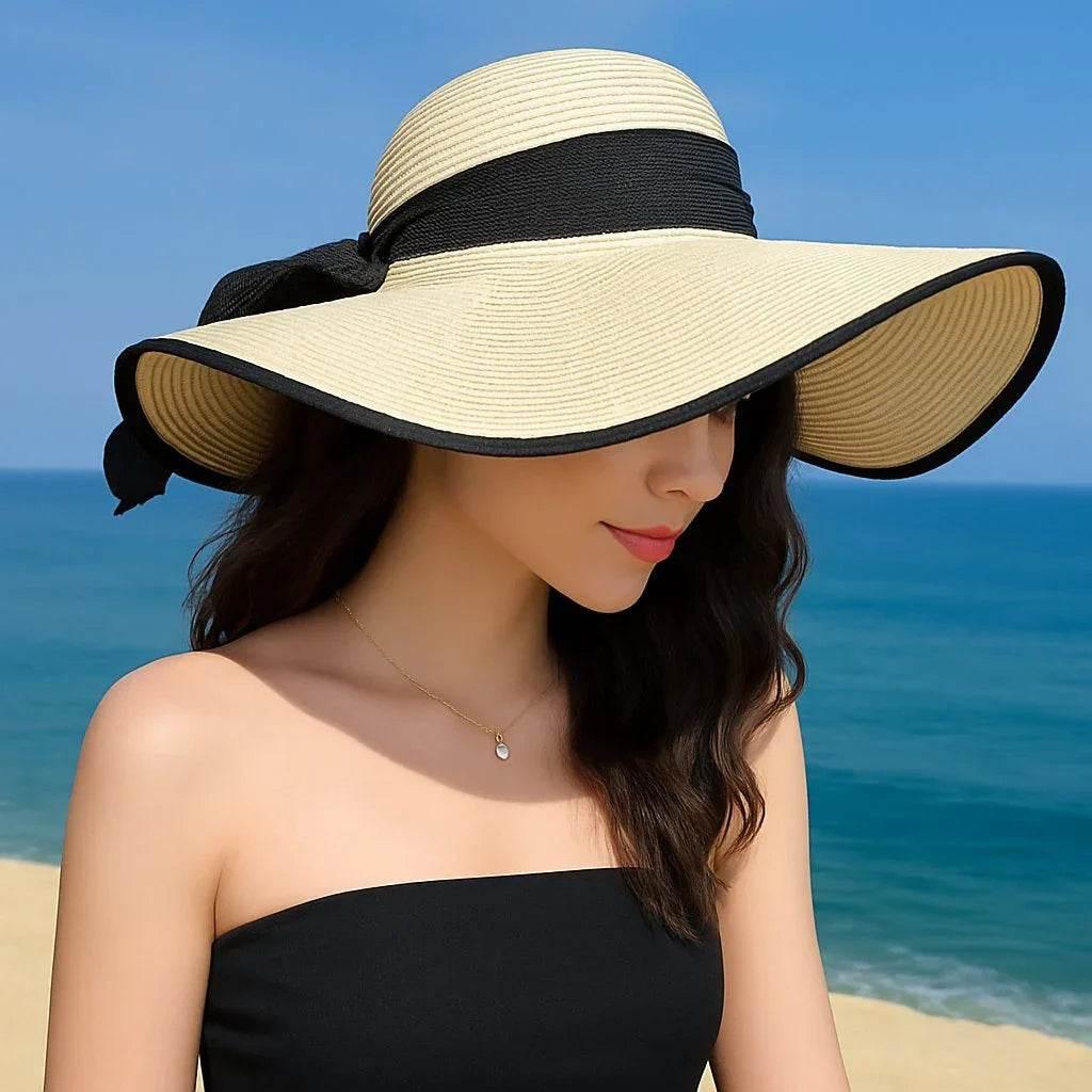 SunBloom – Foldable Wide-Brim Summer Straw Hat - Jewellar