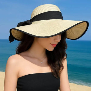 SunBloom – Foldable Wide-Brim Summer Straw Hat - Jewellar