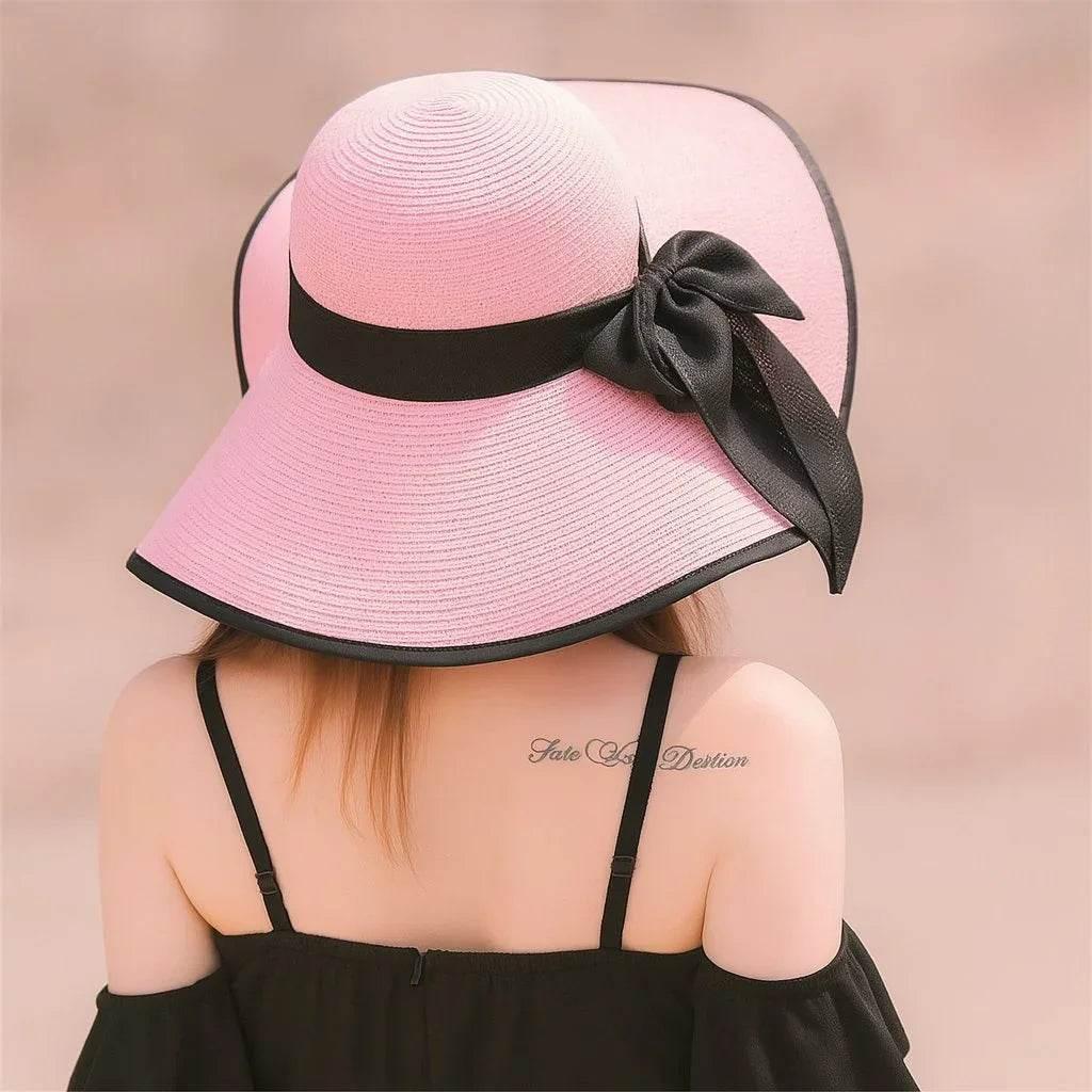 SunBloom – Foldable Wide-Brim Summer Straw Hat - Jewellar