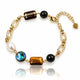 Terrane Adjustable Tiger's Eye Pearl Bracelet - 14K Gold Plated