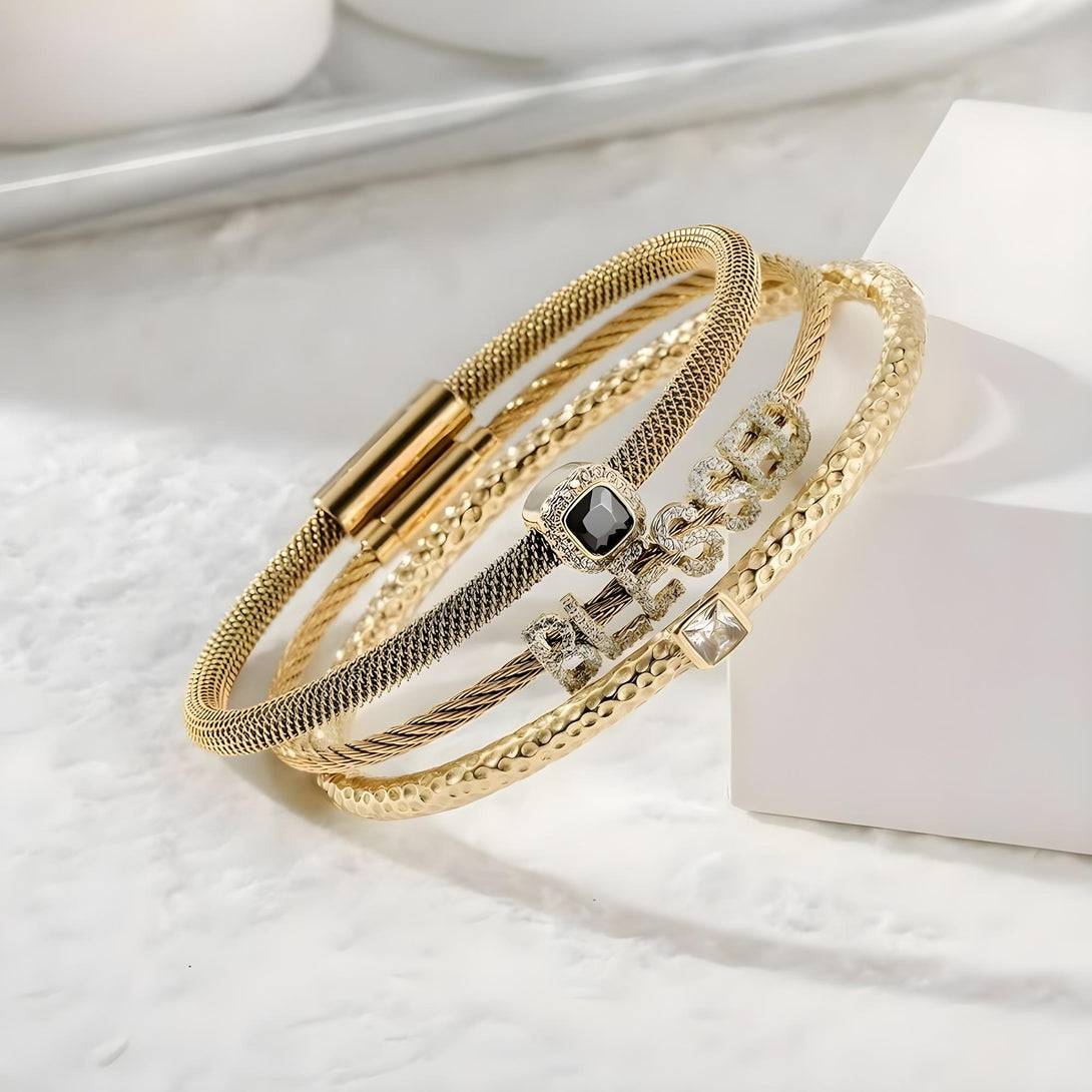 Trinity Blessing Bangle Set