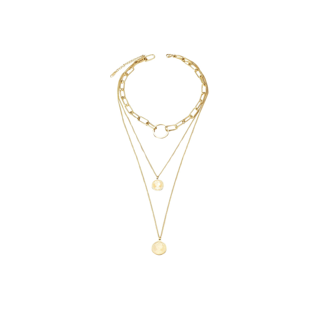 Triple Layered Coin Necklace