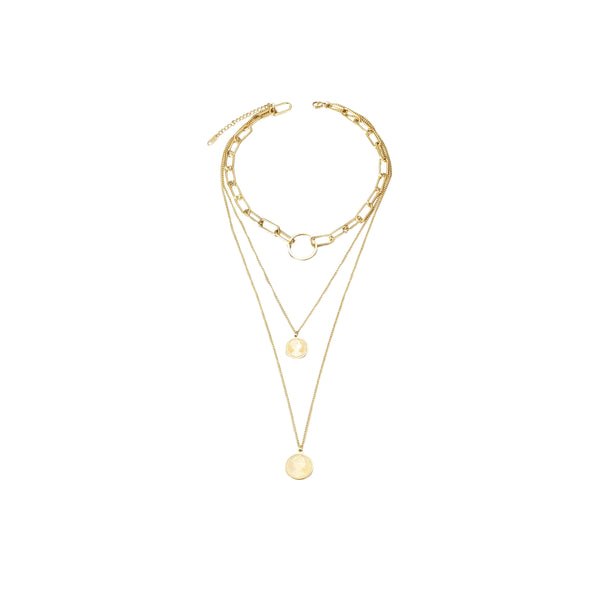 Triple Layered Coin Necklace