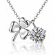 Triselle Adjustable Clover Moissanite Necklace - 925 Sterling Silver