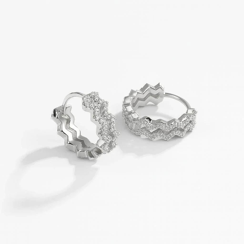Twist Charm – 925 Sterling Silver Mini Hoop Earrings - Jewellar