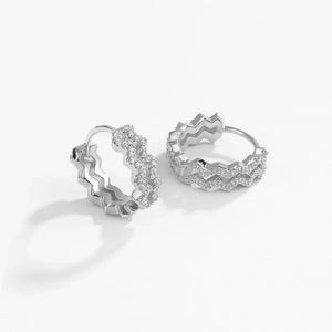 Twist Charm – 925 Sterling Silver Mini Hoop Earrings - Jewellar