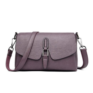 Retro-style PU leather crossbody shoulder bag with flap cover – Veloria Crossbody by Jewellar