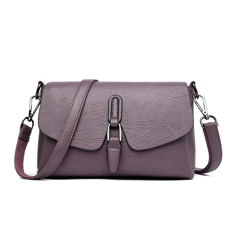 Retro-style PU leather crossbody shoulder bag with flap cover – Veloria Crossbody by Jewellar