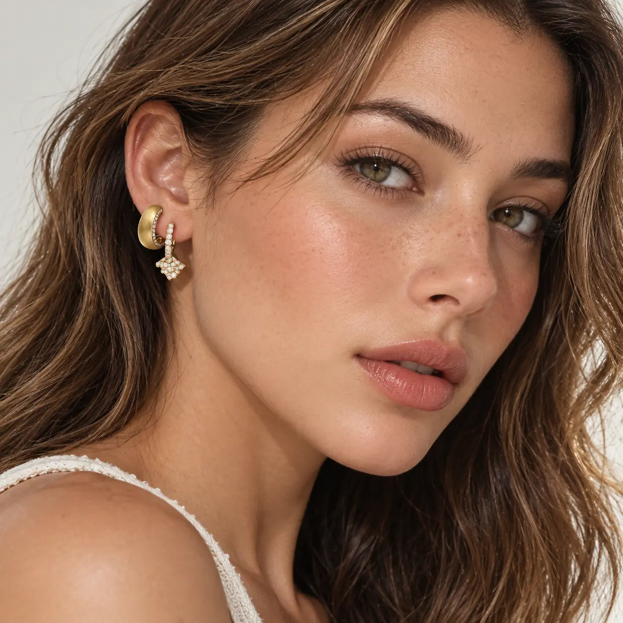 Velvet Arc Huggies - 18K Gold Plated