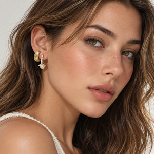 Velvet Arc Huggies - 18K Gold Plated