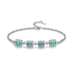 Verde Grace – 925 Silver Emerald Bracelet for Women - Jewellar