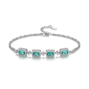Verde Grace – 925 Silver Emerald Bracelet for Women - Jewellar