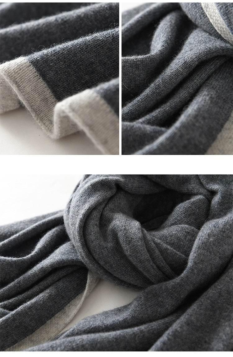 Vienna Knit – Color-Blocked Cashmere Jacquard Scarf - Jewellar