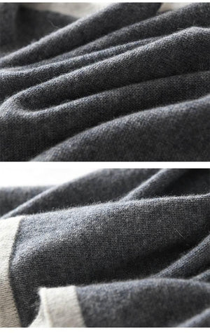 Vienna Knit – Color-Blocked Cashmere Jacquard Scarf - Jewellar