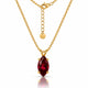 Virelle Adjustable Marquise Garnet Necklace - 18K Gold-Plated 925 Sterling Silver