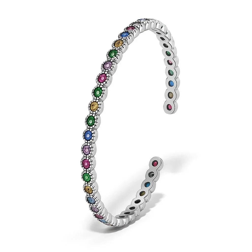 Zyra Glint – 925 Silver Colorful Gem Bracelet - Jewellar