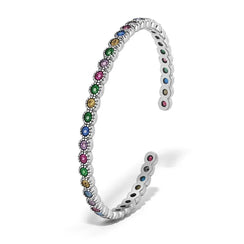 Zyra Glint – 925 Silver Colorful Gem Bracelet - Jewellar