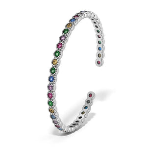 Zyra Glint – 925 Silver Colorful Gem Bracelet - Jewellar