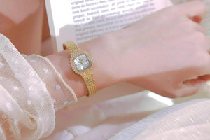 Wheat Mini – Retro Square Quartz Watch - Jewellar