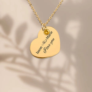 Heart Necklace with Birthstone - A Personalized Touch - Jewellar