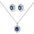Royal Sapphire Halo Set | Jewellar