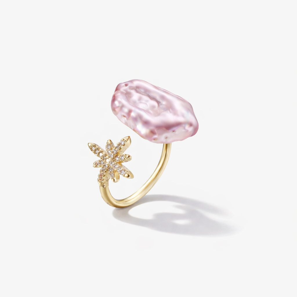 Celeste Pearl Gold Ring Jewellar